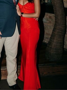 Princess Polly Red Satin Gown
